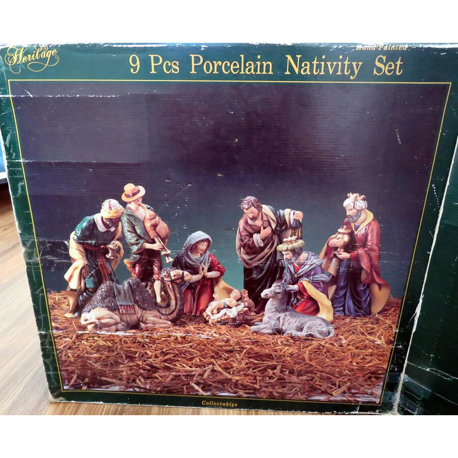 Nativity Set 9 Piece Set - With Box by O'Well Novelty Co-1