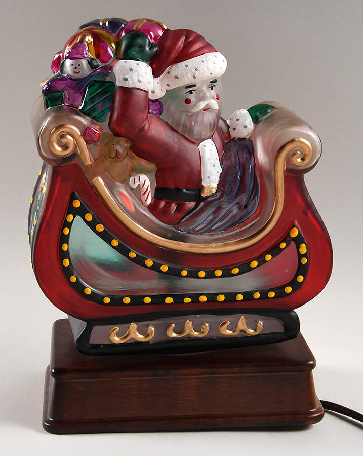 Santa Lights Santa In Sleigh - 1994 - Boxed by Old World Christmas (Older European)-1