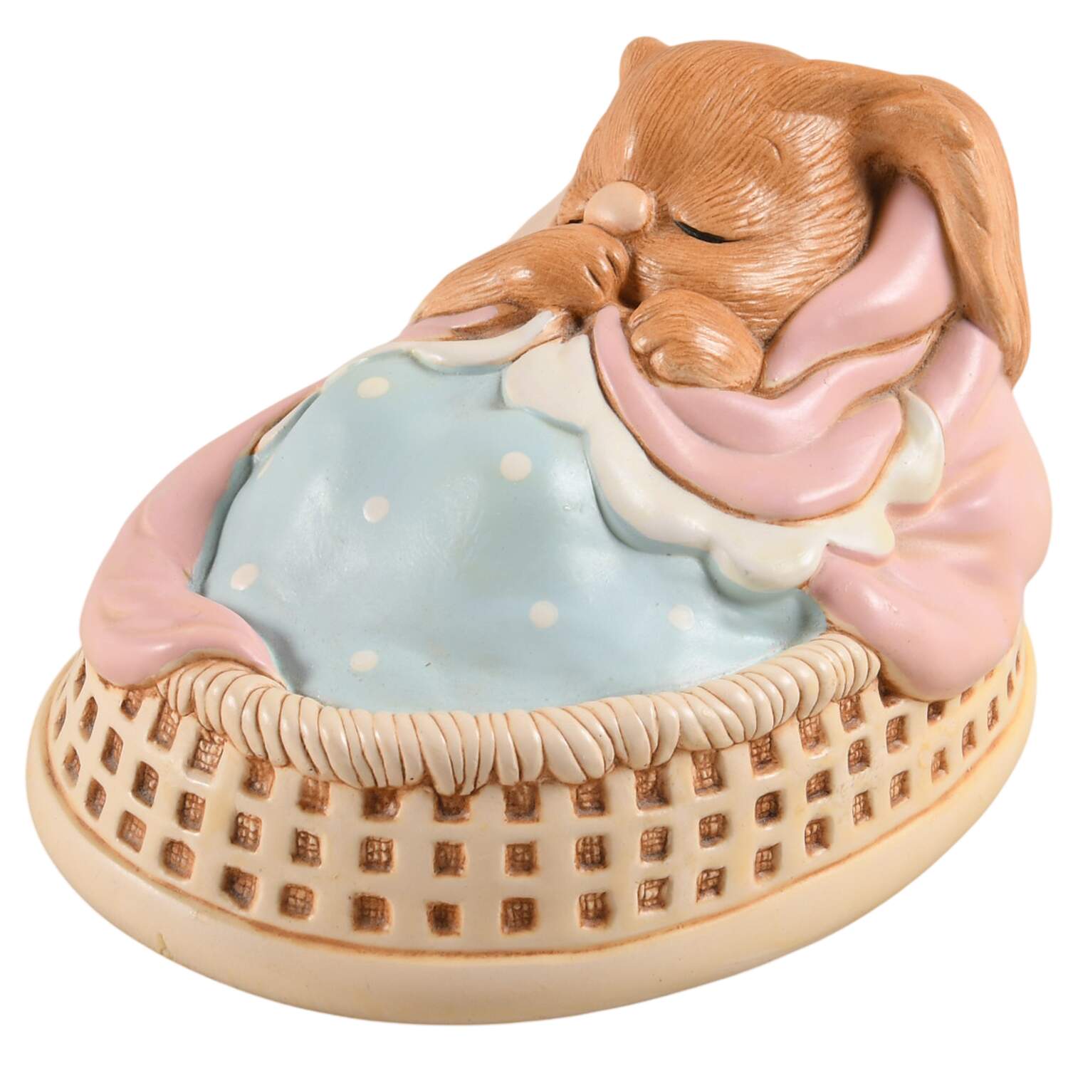PenDelfin Figurine Poppet-Pink & Blue Blanket - With Box by PenDelfin-1