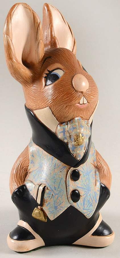 PenDelfin Figurine Uncle Soames-Blue Flowers Vest - Boxed by PenDelfin-1