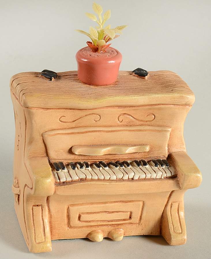 PenDelfin Figurine Piano With Flower-Only - Boxed by PenDelfin-1