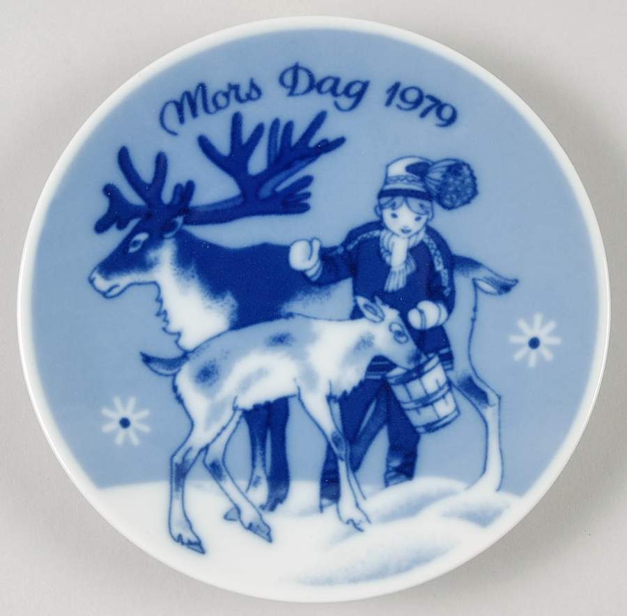 Mothers Day Plate Boy And Reindeer - Boxed by Porsgrund-1