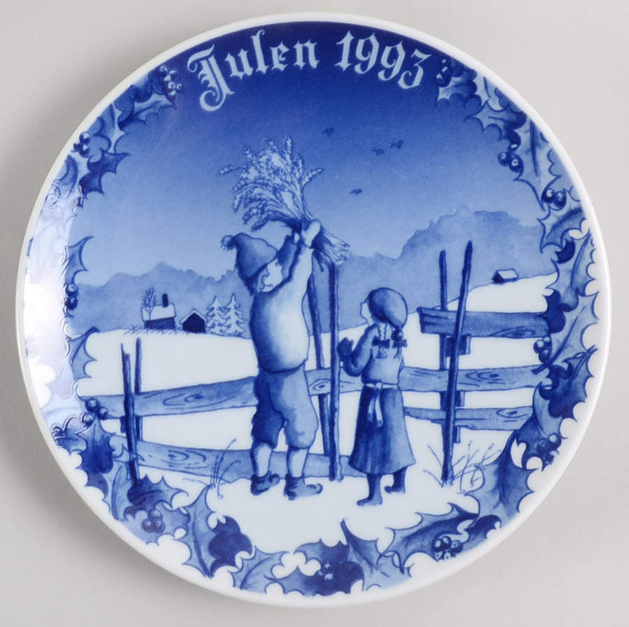 Christmas Plate Christmas Sheaf - Boxed by Porsgrund-1