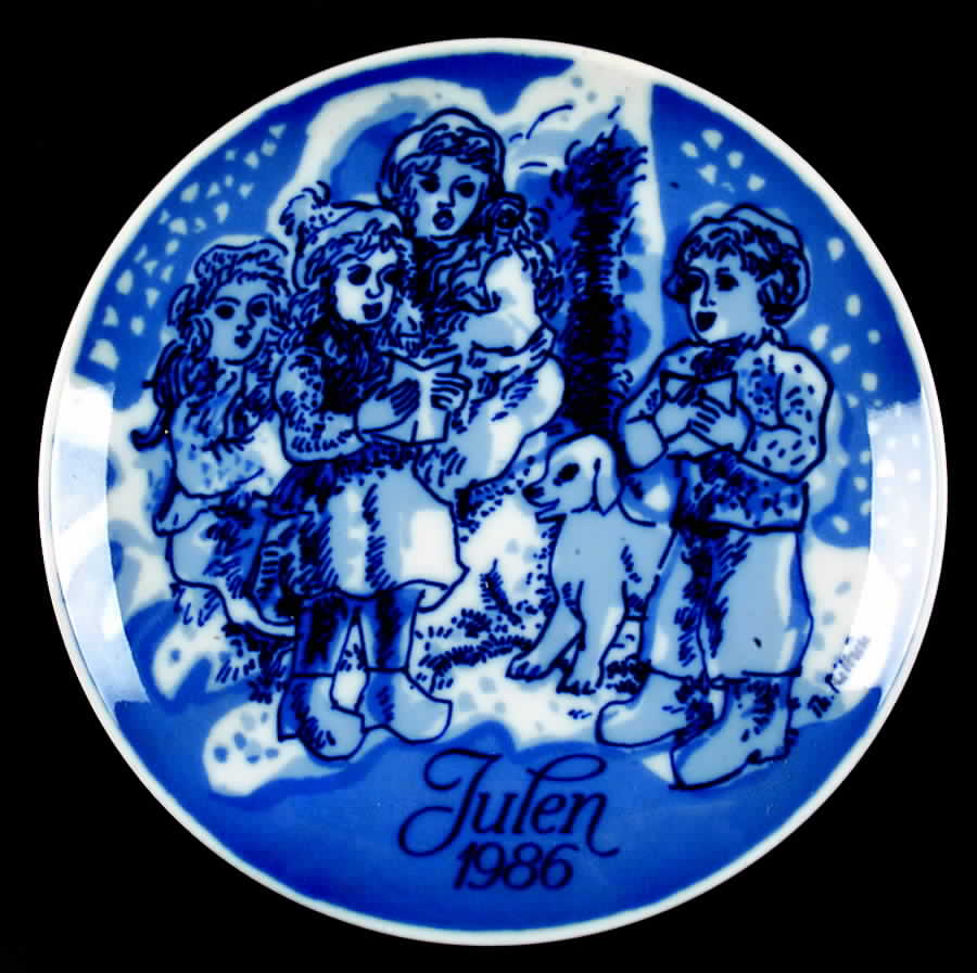 Christmas Plate Christmas Caroling - Boxed by Porsgrund-1