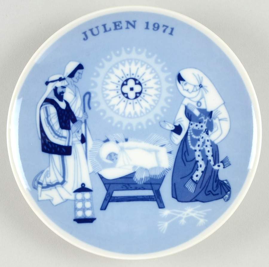 Christmas Plate A Child Is Born - Boxed by Porsgrund-1