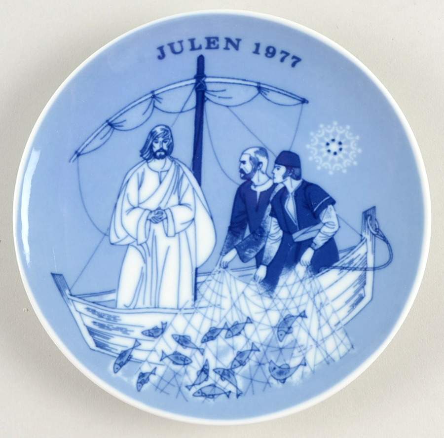 Christmas Plate The Draught Of Fishes - No Box by Porsgrund-1