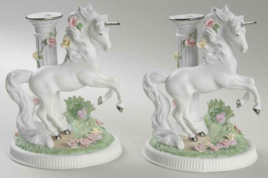 Princeton Gallery Figurine Garden Of The Unicorn-Candlesticks - Boxed by Princeton Gallery-1