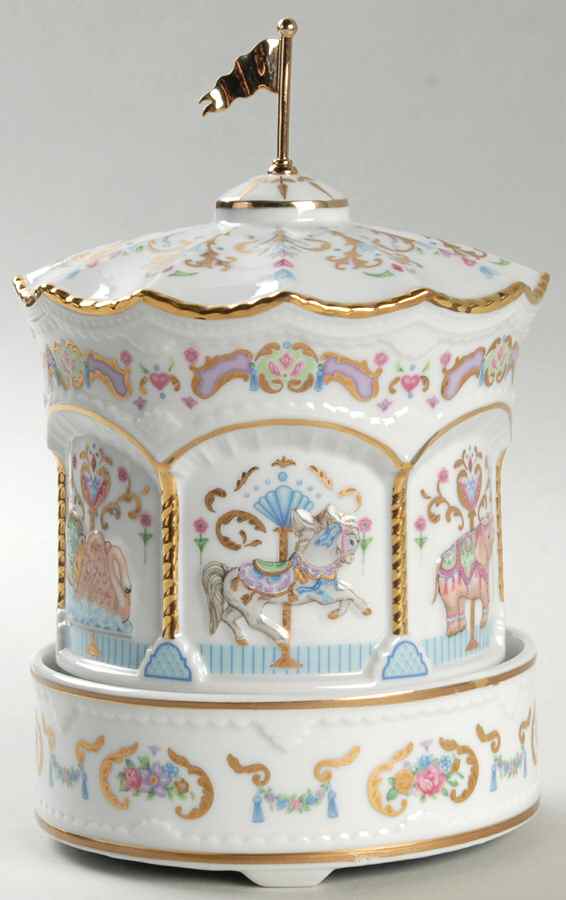 Princeton Gallery Figurine Carousel-Music Box - Boxed by Princeton Gallery-1