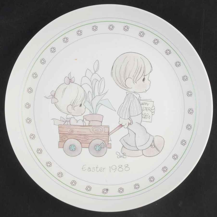 Annual Easter Plate 1988 - With Box by Precious Moments-1