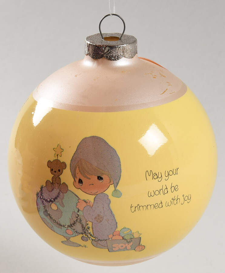 Glass Ball Ornaments May Your World Be Trimmed With Joy - Boxed by Precious Moments-1
