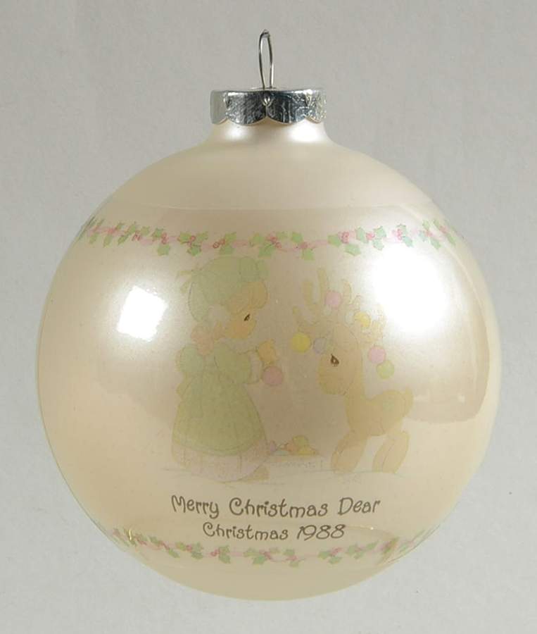 Glass Ball Ornaments Merry Christmas Dear - No Box by Precious Moments-1