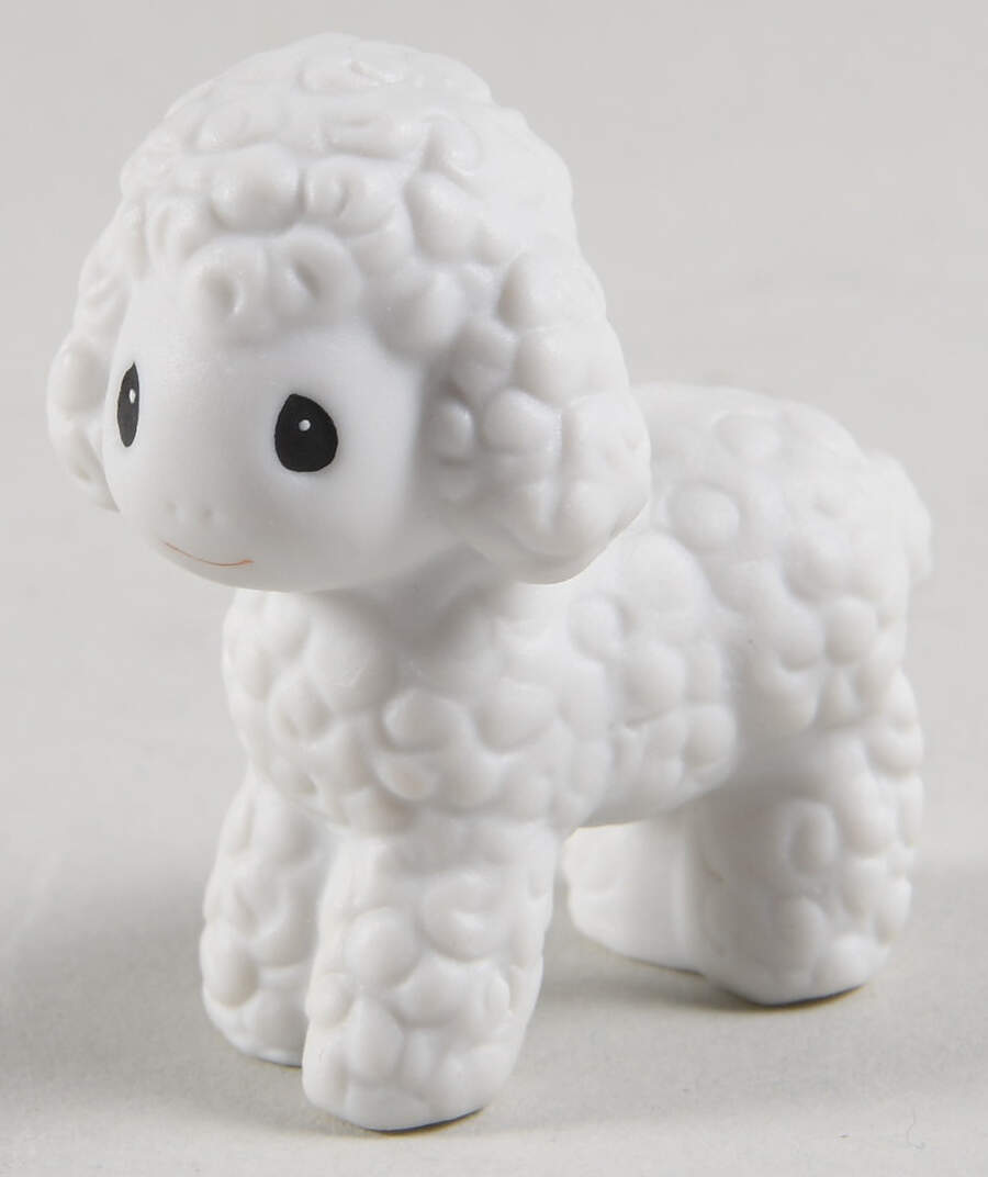 Come Let Us Adore Him-Nativity Bow & Arrow-White Sheep Head Left - No Box - Bow&Arrow Trademark by Precious Moments-1