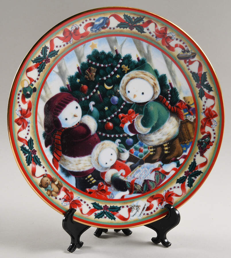Princess House Christmas Plate Trim A Tree With Frosty Friends - Boxed by Princess House-1