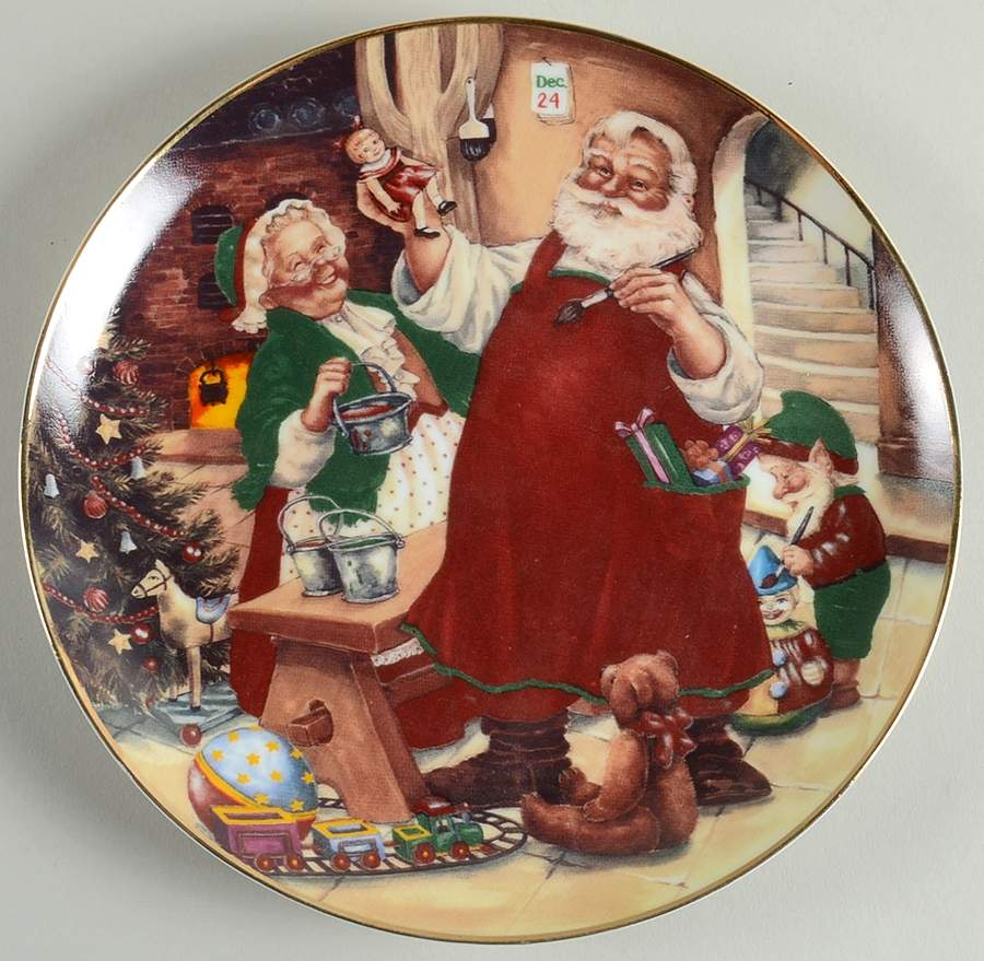 Princess House Christmas Plate Santas Workshop - Boxed by Princess House-1