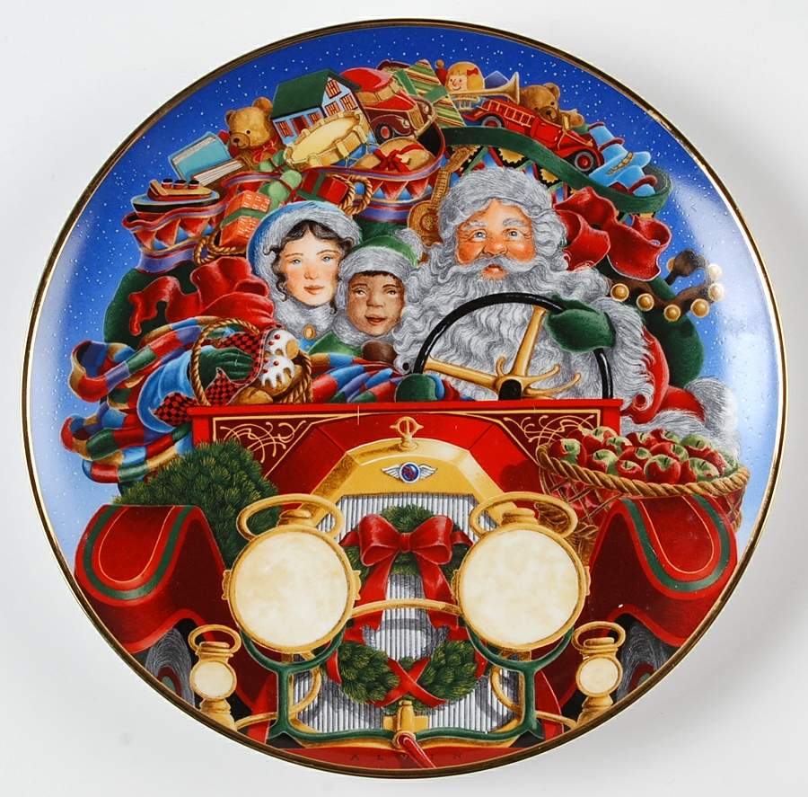 Princess House Christmas Plate Santa's Magical Ride - Boxed by Princess House-1