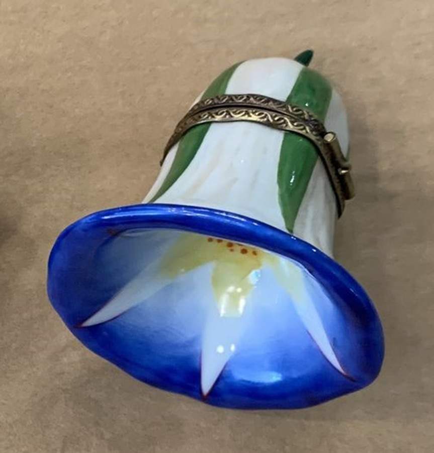 PEINT MAIN LIMOGES BOX Blue Morning Glory - Nb699, No Box by Peint Main-1
