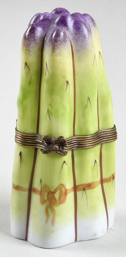 PEINT MAIN LIMOGES BOX Green Asparagus-Purple Top - No Box by Peint Main-1