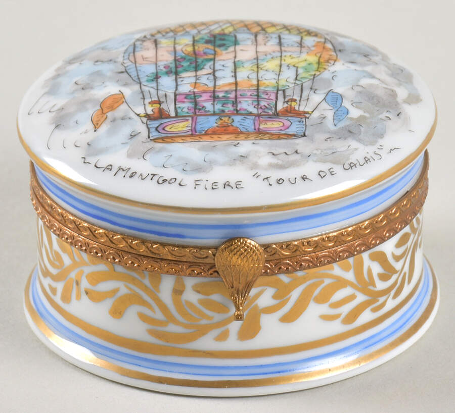 PEINT MAIN LIMOGES BOX La Montgolfiere Tour De Calais - Nb726, No Box by Peint Main-1