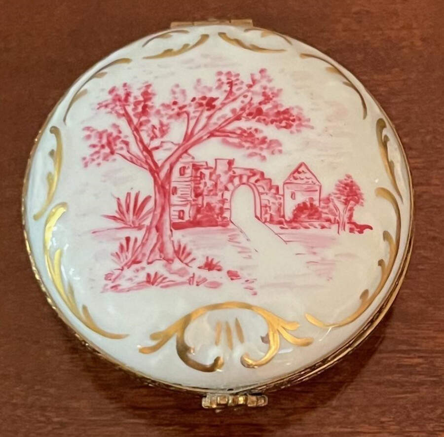 PEINT MAIN LIMOGES BOX Pink Archway - Nb733, No Box by Peint Main-1