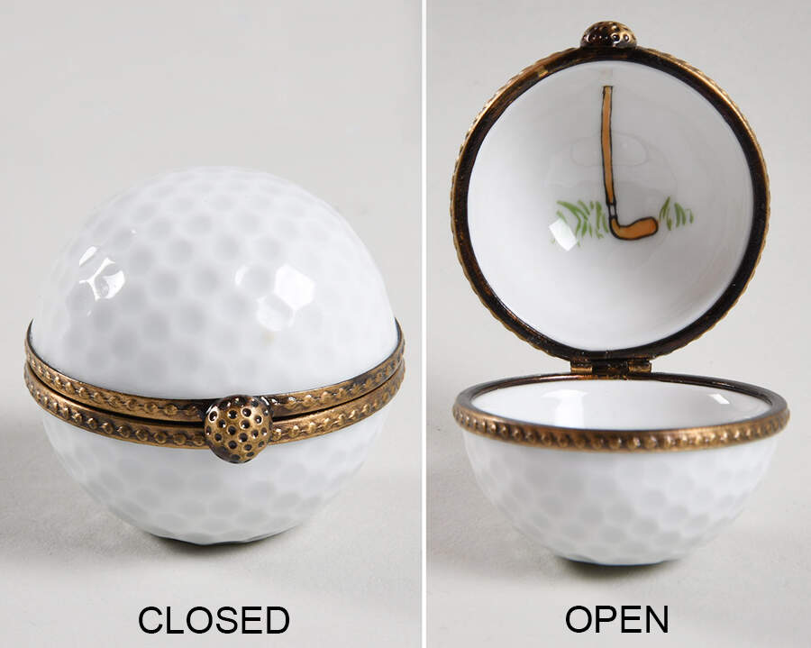 PEINT MAIN LIMOGES BOX Golf Ball - Boxed by Peint Main-1
