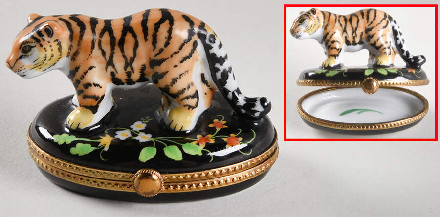 PEINT MAIN LIMOGES BOX Tiger - No Box by Peint Main-1