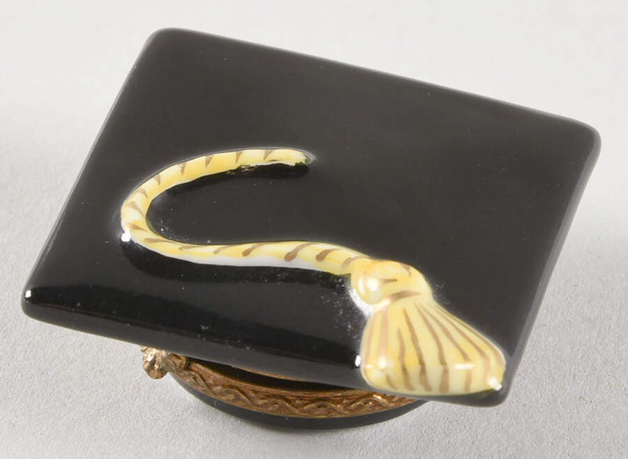 PEINT MAIN LIMOGES BOX Graduation Cap - Nb743, No Box by Peint Main-1