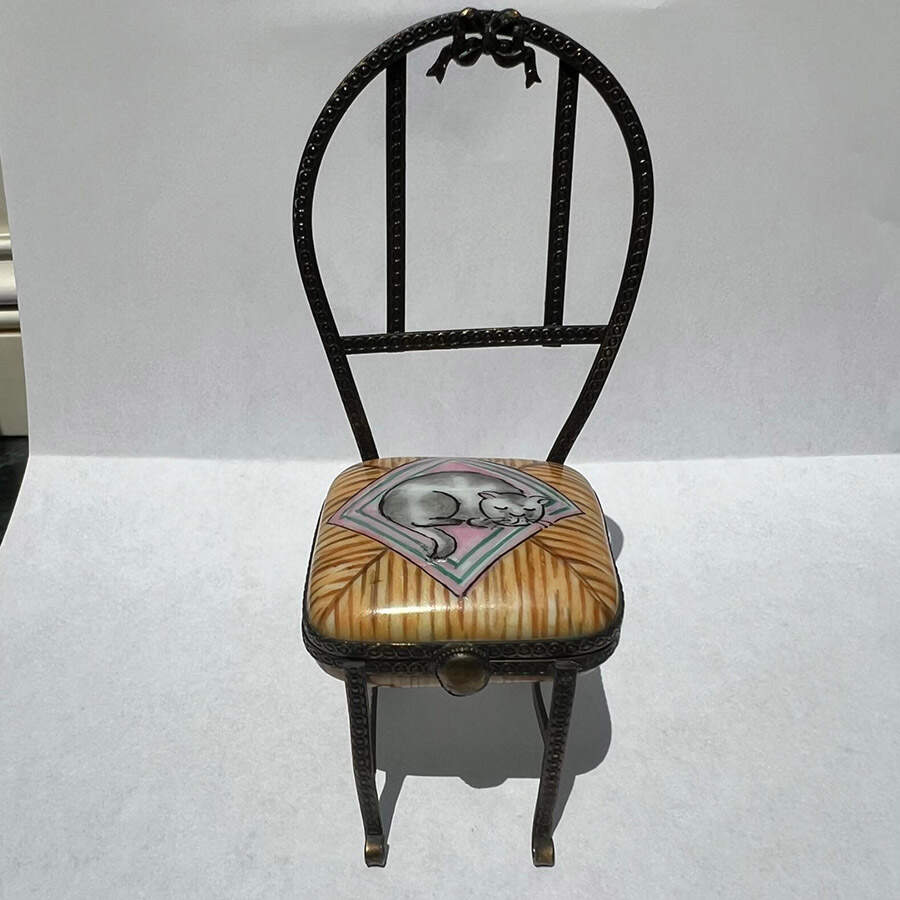 PEINT MAIN LIMOGES BOX Vanity Chair - Nb748, No Box by Peint Main-1