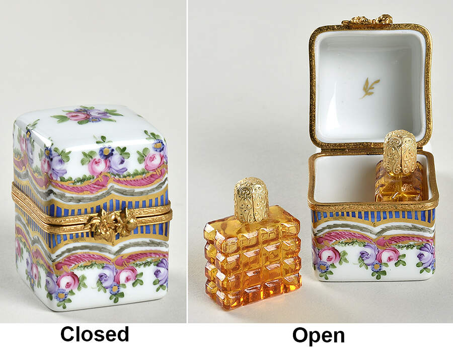 PEINT MAIN LIMOGES BOX Box-Floral W/ 2 Flacons - No Box by Peint Main-1