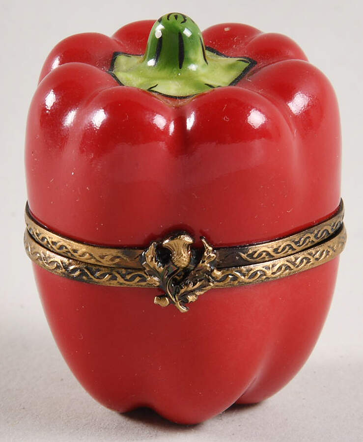 PEINT MAIN LIMOGES BOX Small Red Pepper - Nb791, No Box by Peint Main-1