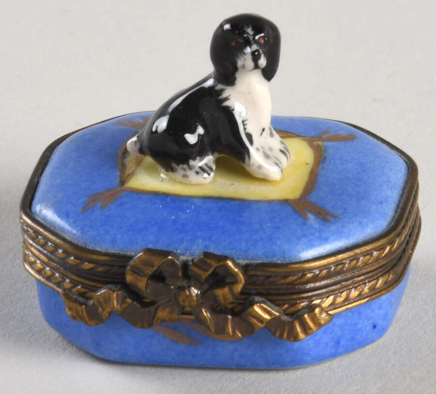 PEINT MAIN LIMOGES BOX Springer Spaniel - Nb796, No Box by Peint Main-1