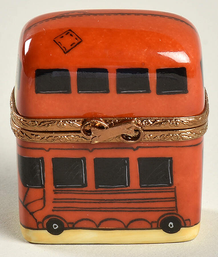 PEINT MAIN LIMOGES BOX Big Ben Double Decker Bus - Nb808, No Box by Peint Main-1