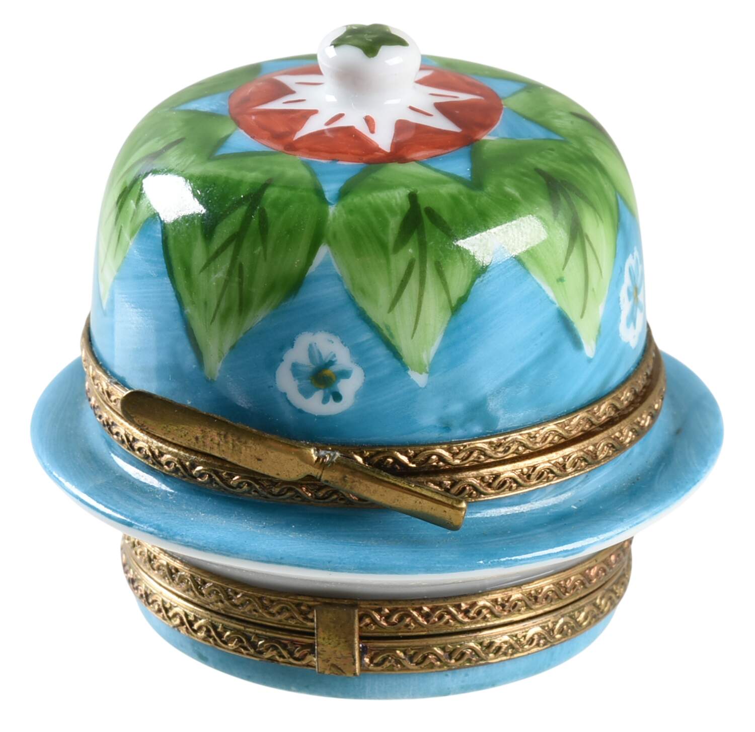 PEINT MAIN LIMOGES BOX Cheese Box  - Nb869, No Box by Peint Main-1