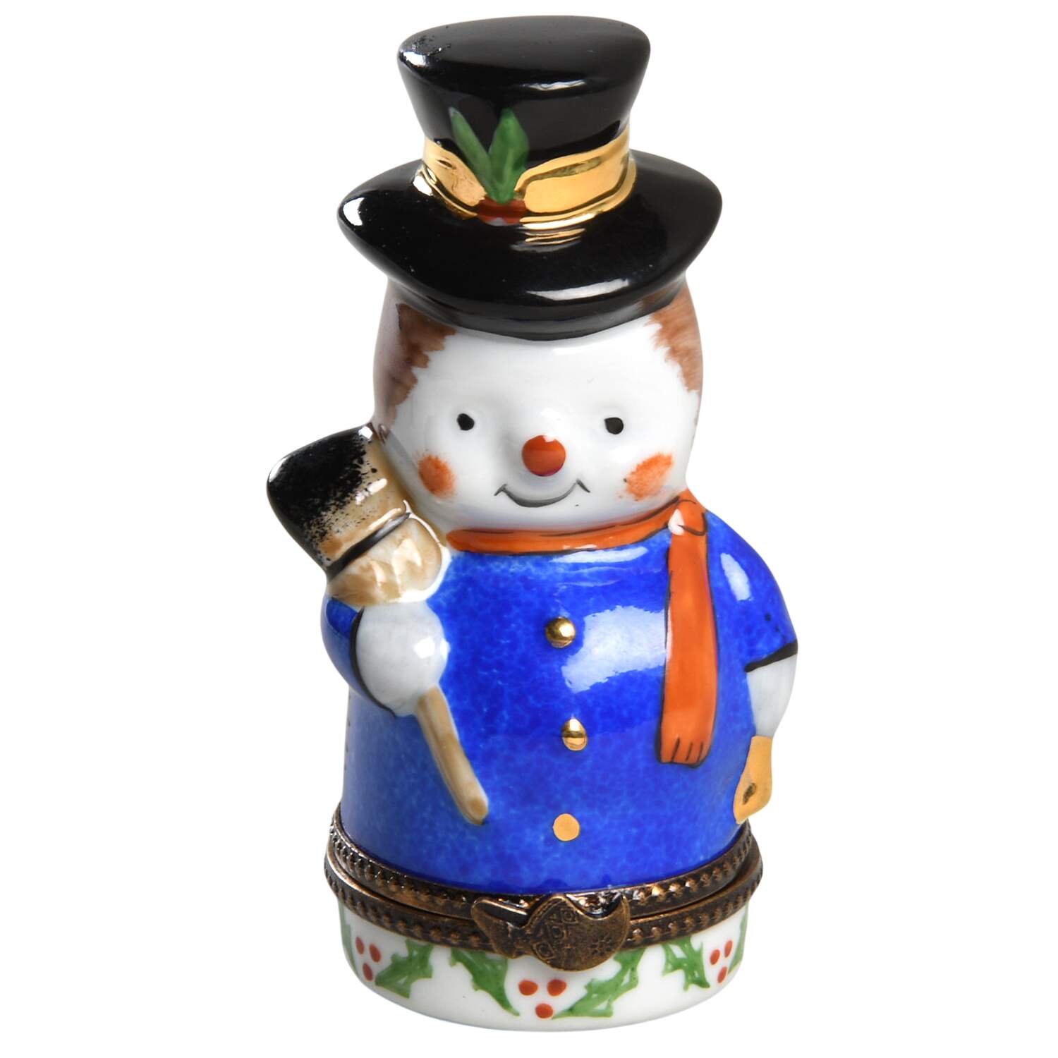 PEINT MAIN LIMOGES BOX Snowman - No Box Nb874 by Peint Main-1