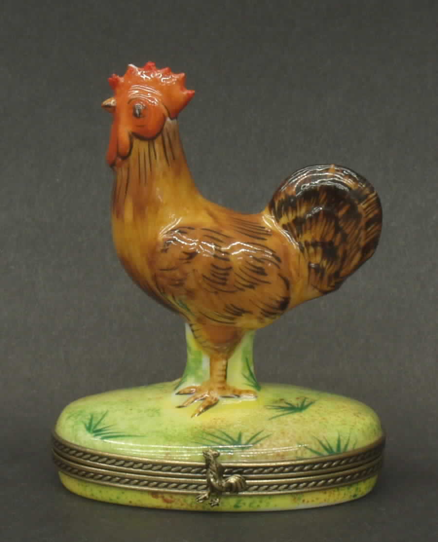 PEINT MAIN LIMOGES BOX Rooster - No Box by Peint Main-1
