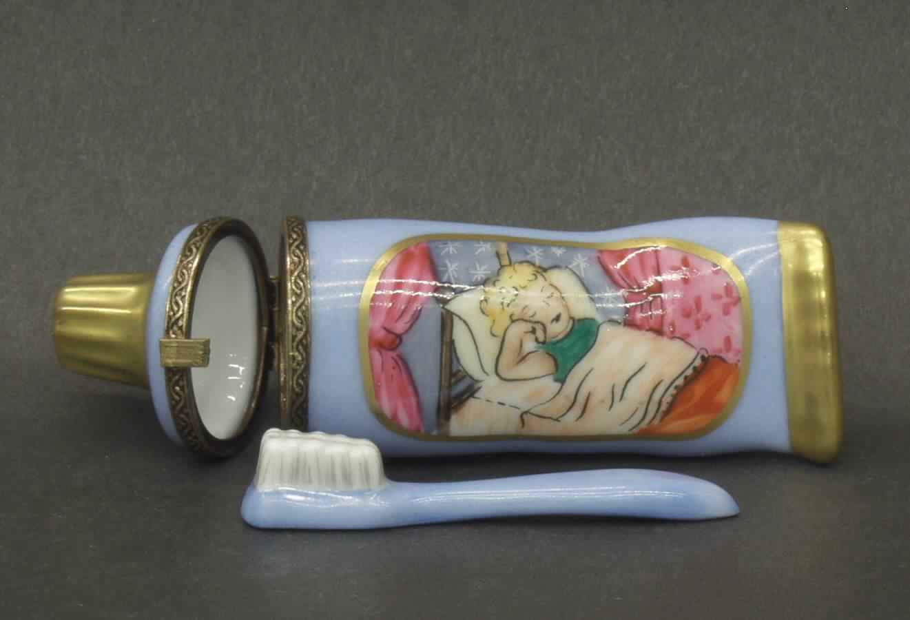 PEINT MAIN LIMOGES BOX Baby Teeth With Toothbrush - Boxed by Peint Main-1
