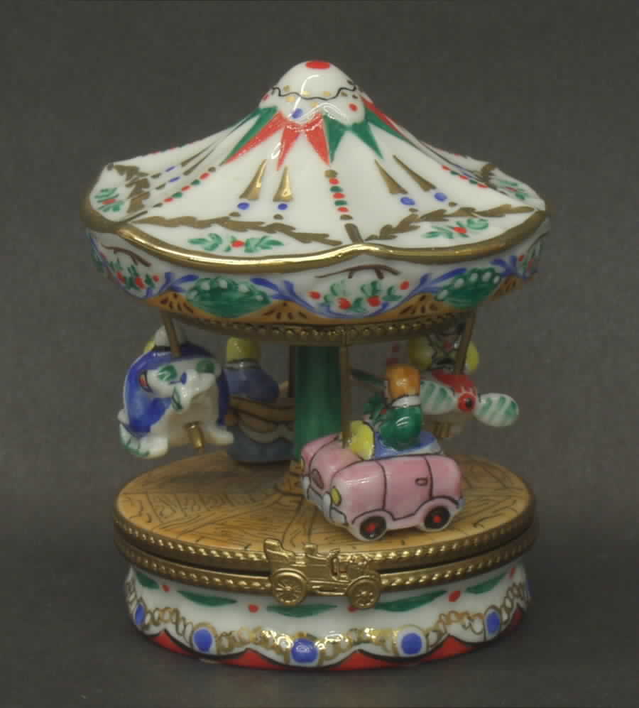PEINT MAIN LIMOGES BOX Merry Go Round - No Box by Peint Main-1