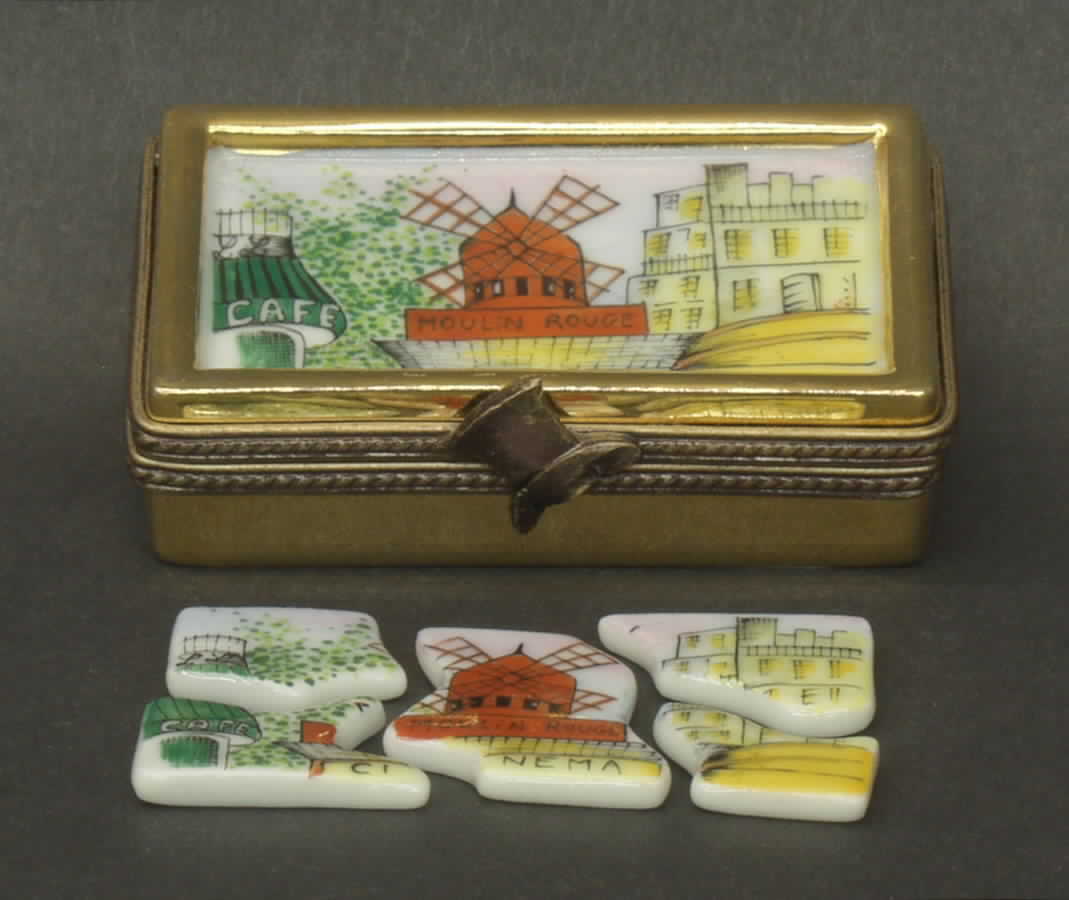 PEINT MAIN LIMOGES BOX Moulin Rouge Puzzle - Boxed by Peint Main-1