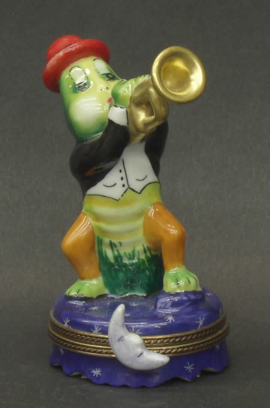 PEINT MAIN LIMOGES BOX Cricket W/ Trumpet - Boxed by Peint Main-1