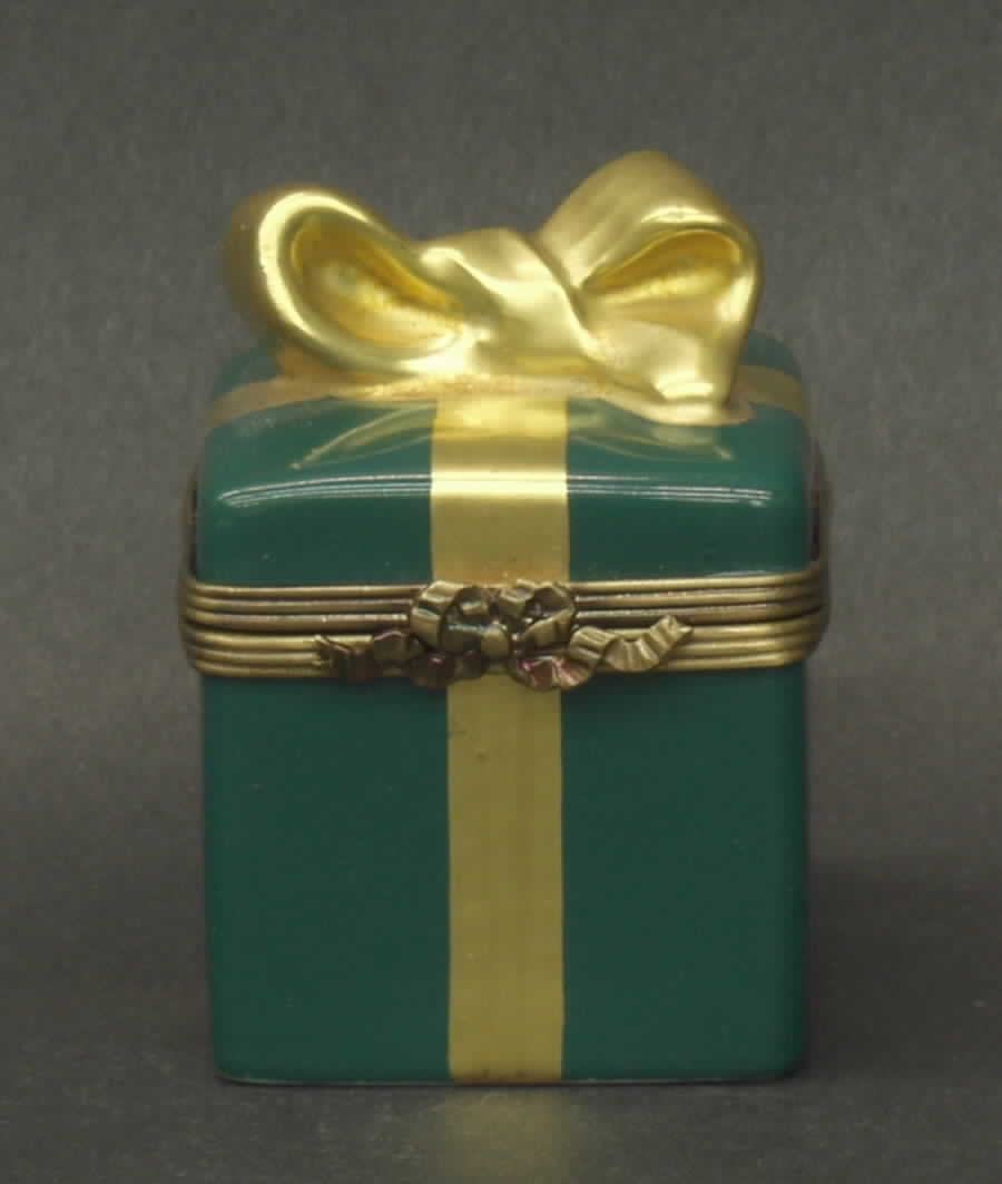 PEINT MAIN LIMOGES BOX Gift Box-Green - Boxed by Peint Main-1
