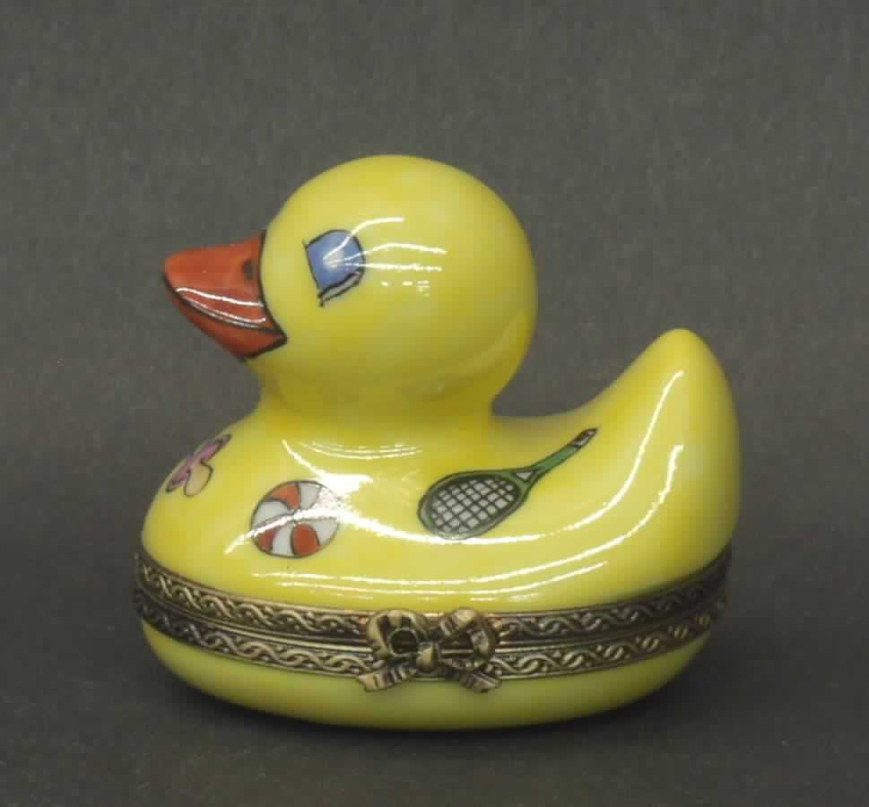 PEINT MAIN LIMOGES BOX Rubber Ducky - Boxed by Peint Main-1