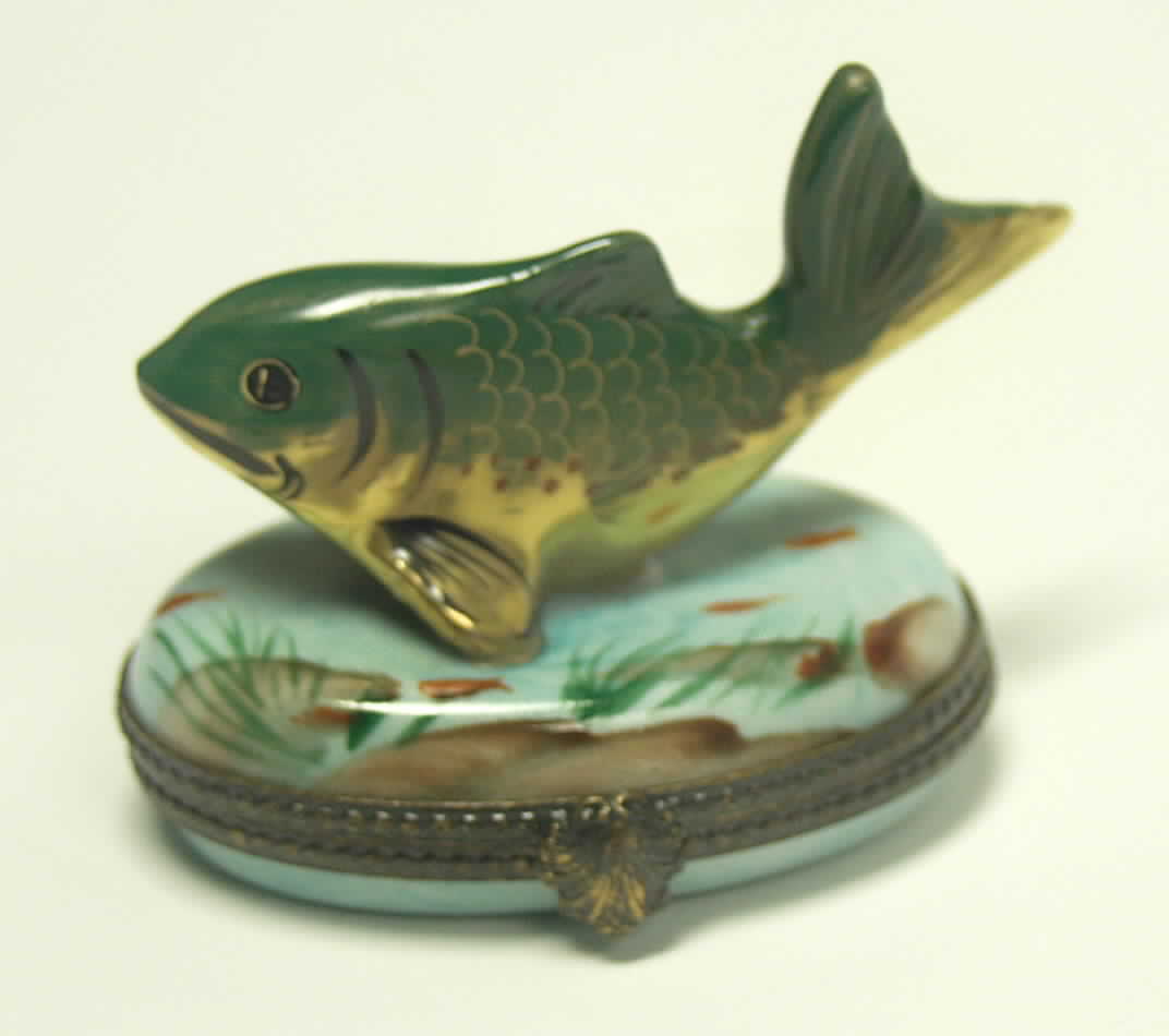 PEINT MAIN LIMOGES BOX Fish - Boxed by Peint Main-1