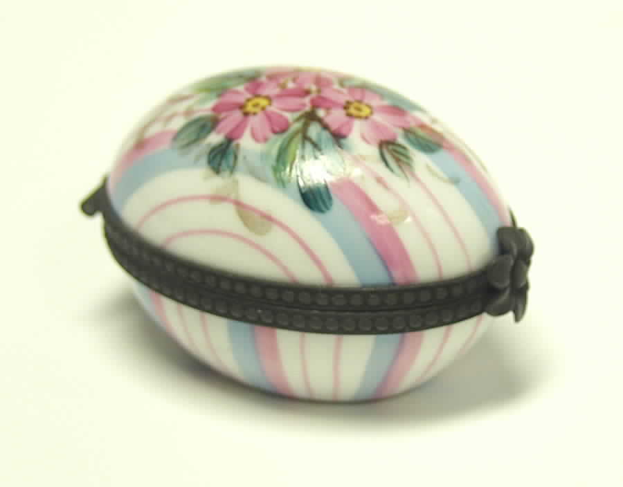 PEINT MAIN LIMOGES BOX Egg-Floral - Boxed by Peint Main-1
