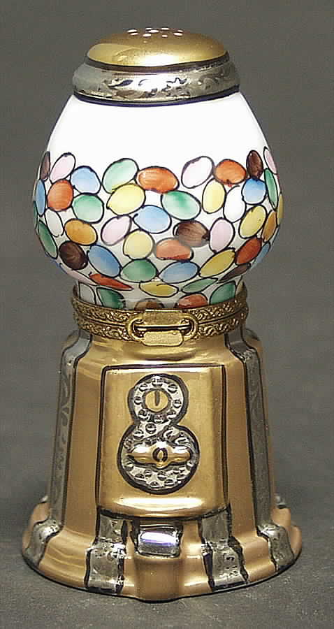 PEINT MAIN LIMOGES BOX Gumball Machine-Gold - No Box by Peint Main-1