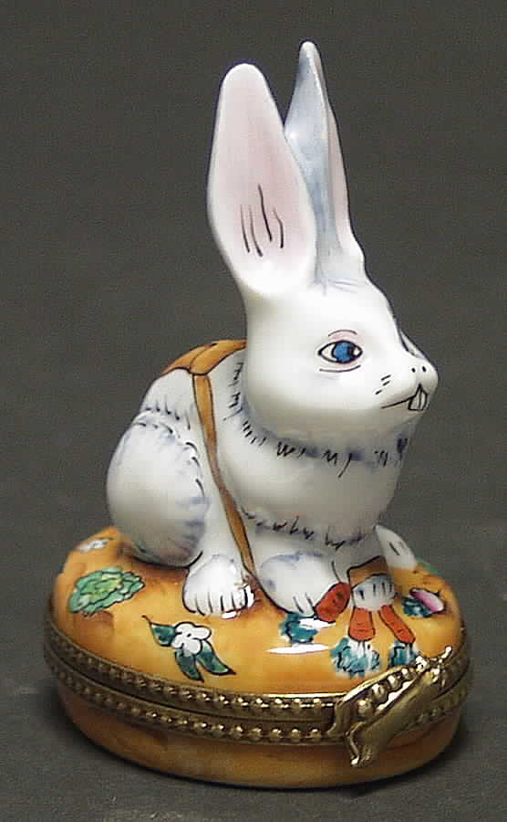 PEINT MAIN LIMOGES BOX Bunny With Back Pack - No Box by Peint Main-1
