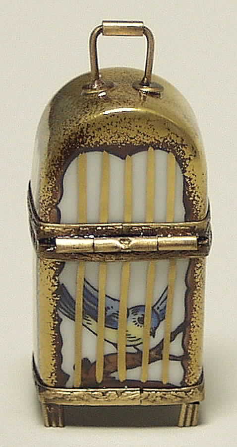 PEINT MAIN LIMOGES BOX Bird Cage - No Box by Peint Main-1