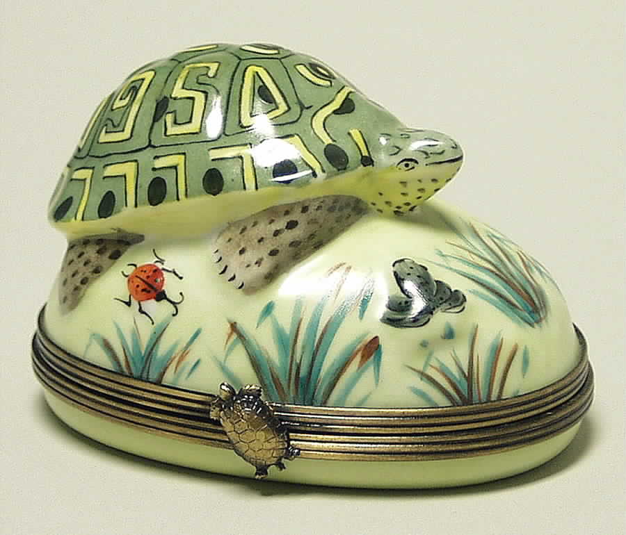 PEINT MAIN LIMOGES BOX Turtle - No Box by Peint Main-1