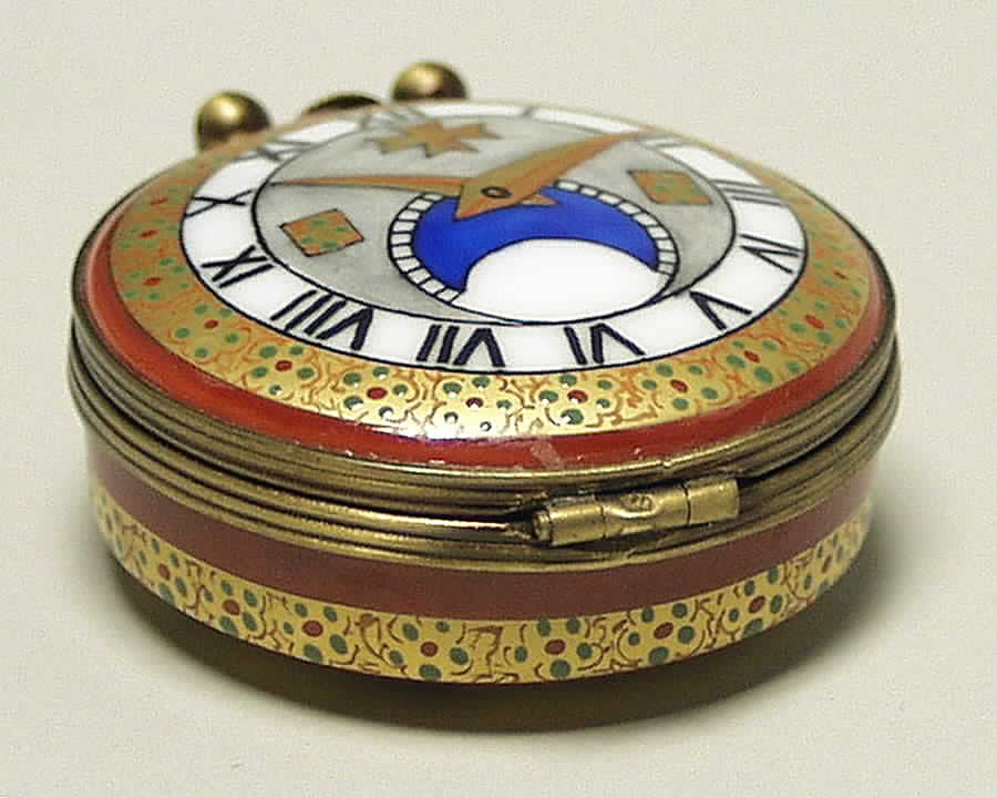 PEINT MAIN LIMOGES BOX Pocket Watchw/White Face - No Box by Peint Main-1