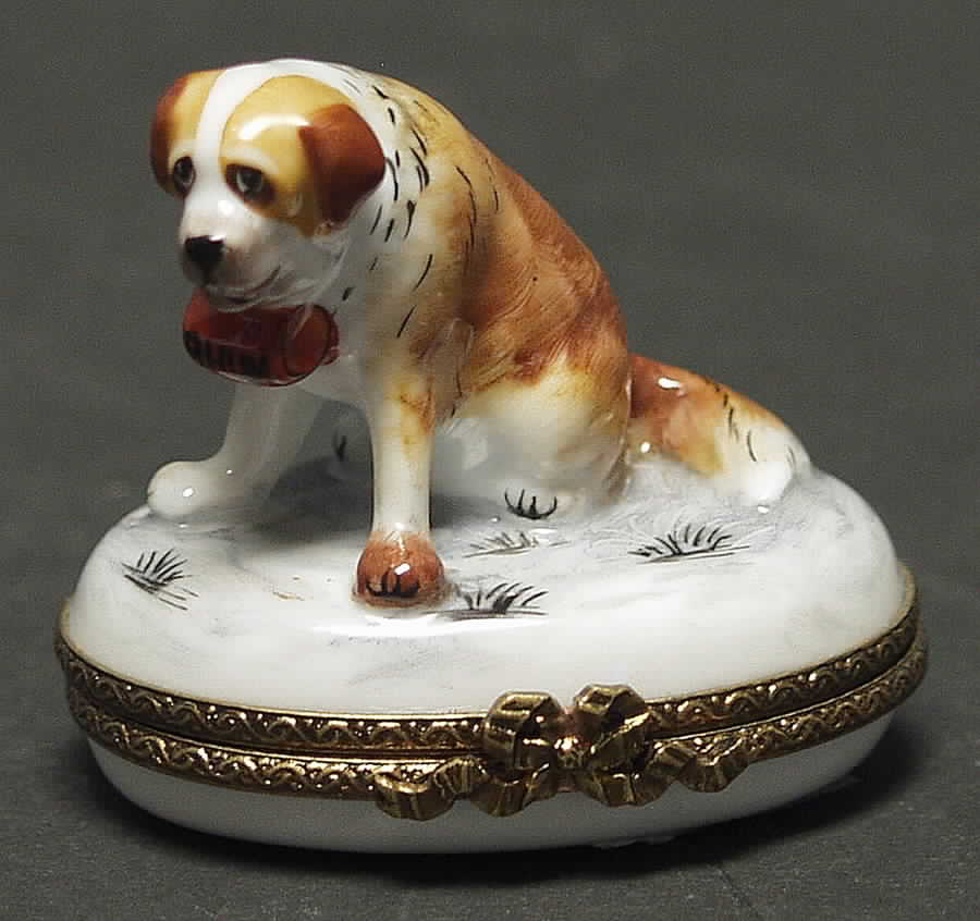 PEINT MAIN LIMOGES BOX Saint Bernard - No Box by Peint Main-1