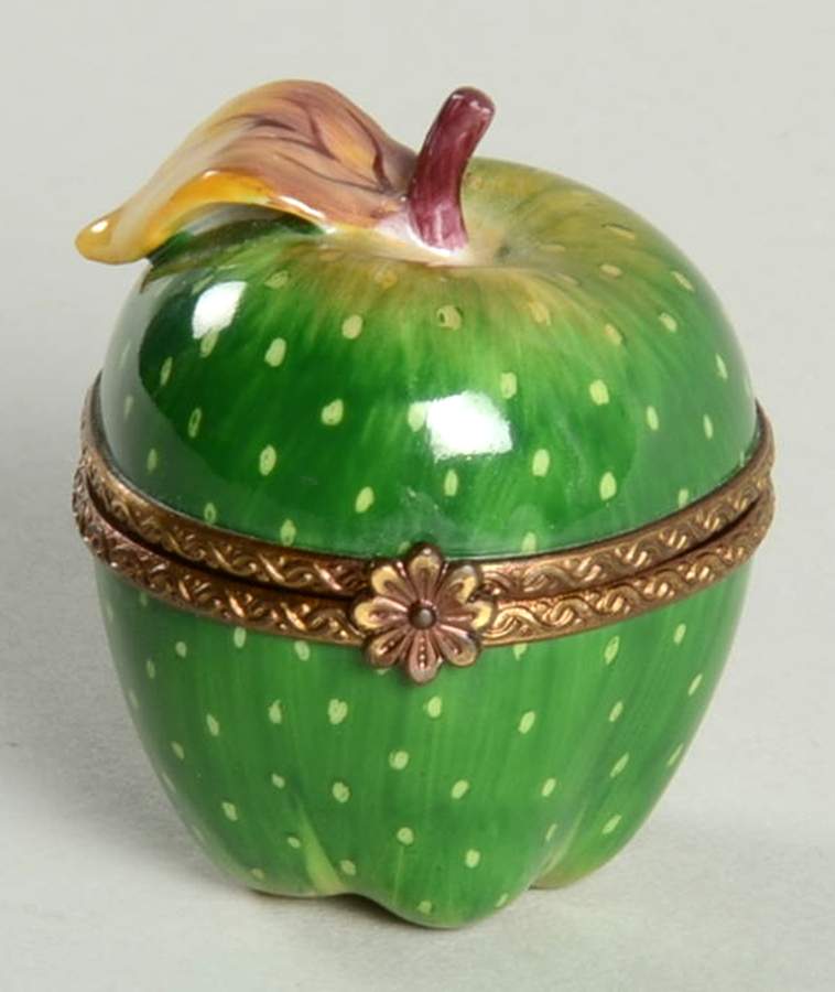 PEINT MAIN LIMOGES BOX Green Apple - No Box by Peint Main-1