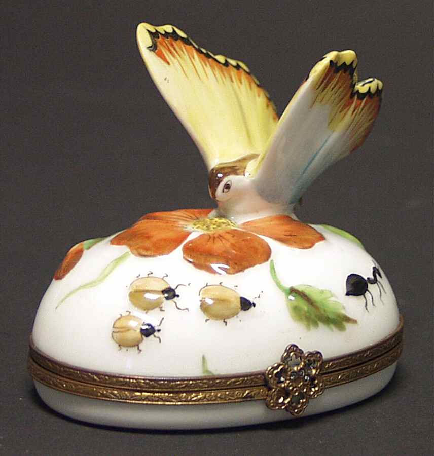 PEINT MAIN LIMOGES BOX Butterfly - No Box by Peint Main-1